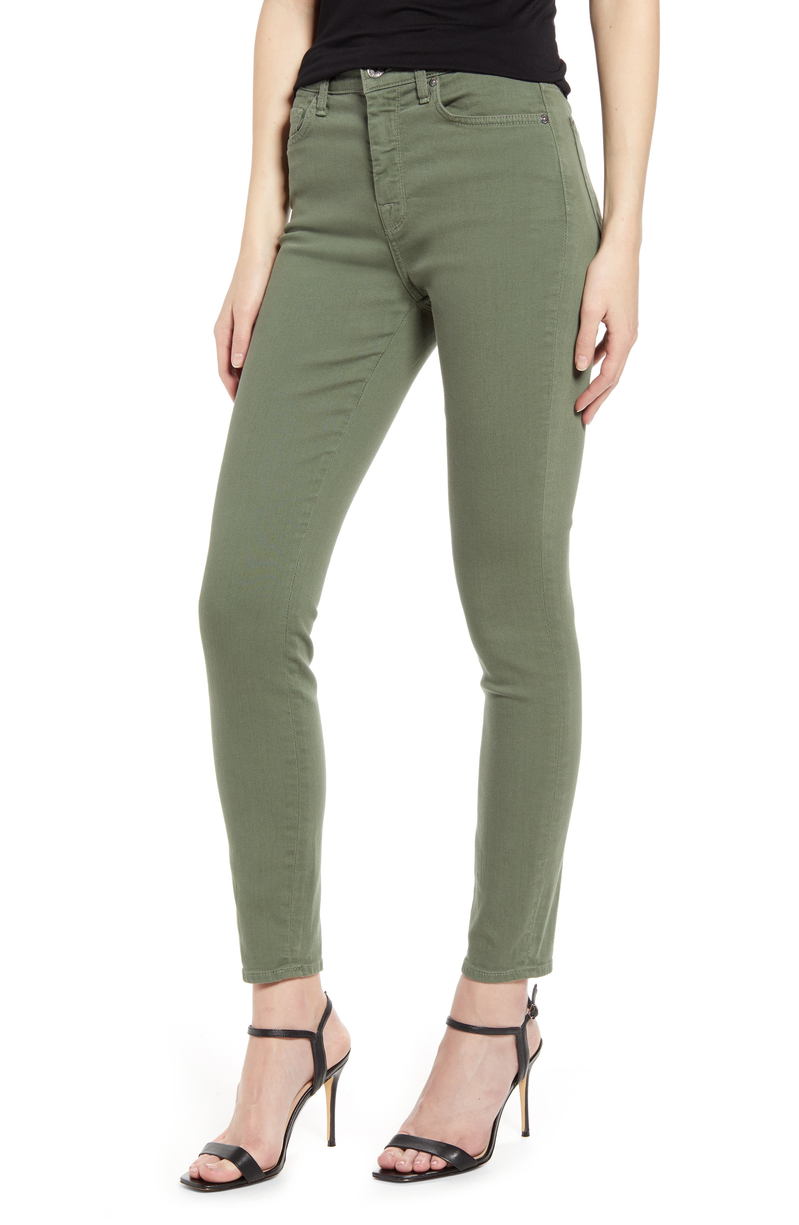 7 for all mankind high waist ankle skinny jeans