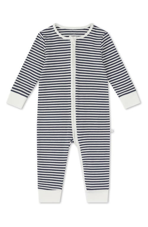 MORI MORI RIB FITTED ONE-PIECE PAJAMAS 