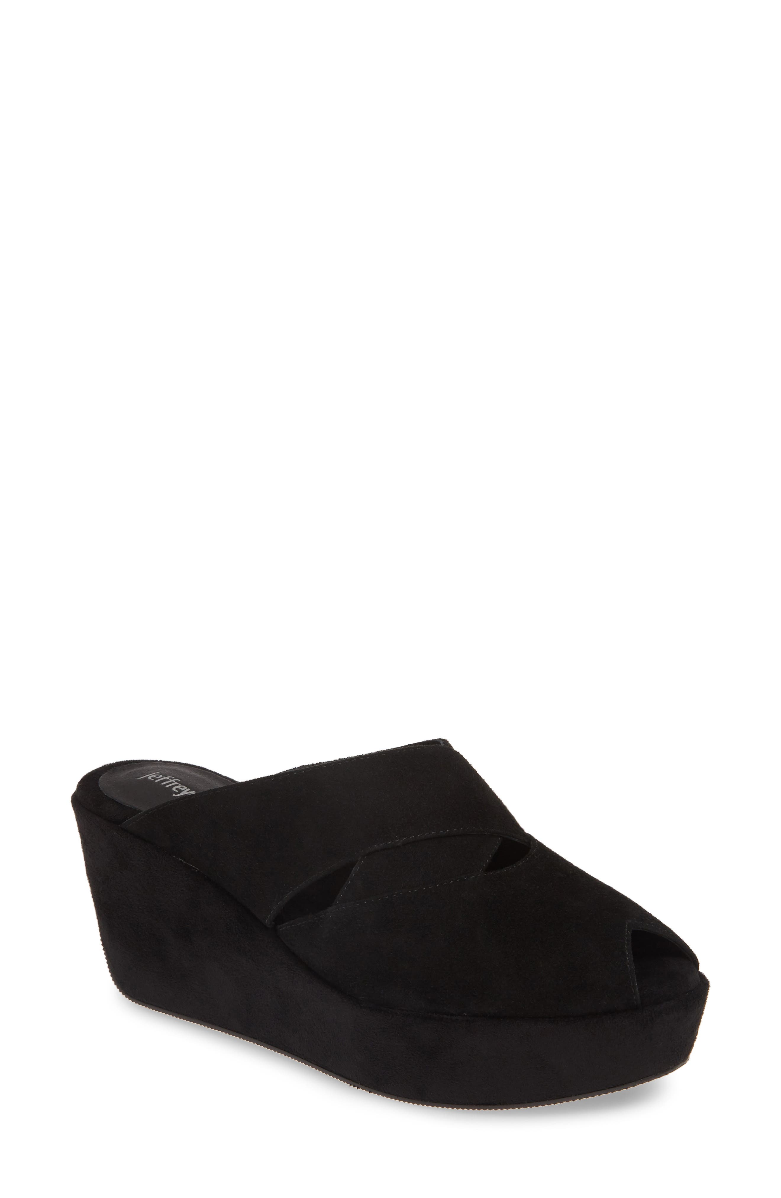 Jeffrey Campbell Breah Platform Wedge Mule, Black