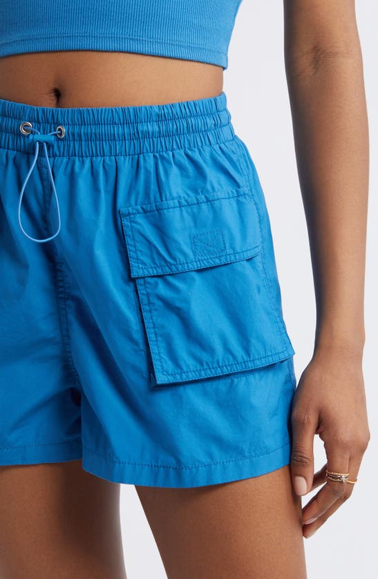 Shop Bp. Cotton Poplin Cargo Shorts In Blue Water