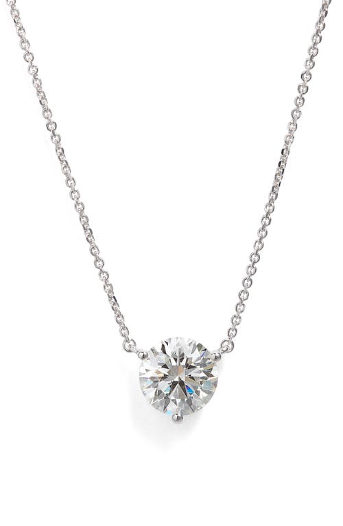 LIGHTBOX 1.5 Carat Lab Created Diamond Solitaire Pendant Necklace in White/14K White Gold