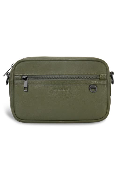 Champs Onyx Leather Camera Bag In Khaki