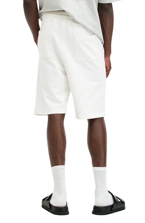 Shop Allsaints Underground Graphic Sweat Shorts In Ashen White