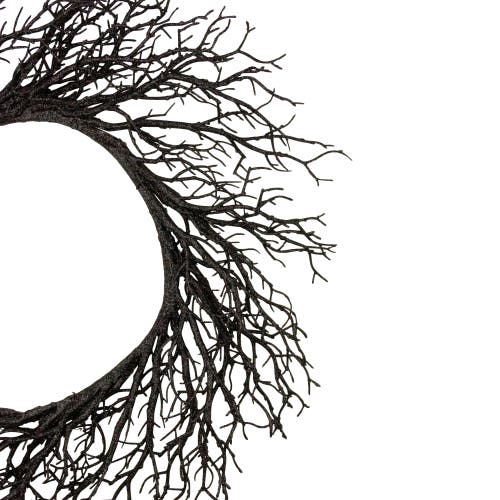 Northlight Twig Artificial Halloween Wreath In Black