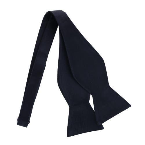 Trafalgar Sutton Solid Color Silk Self-tie Bow Tie In Black