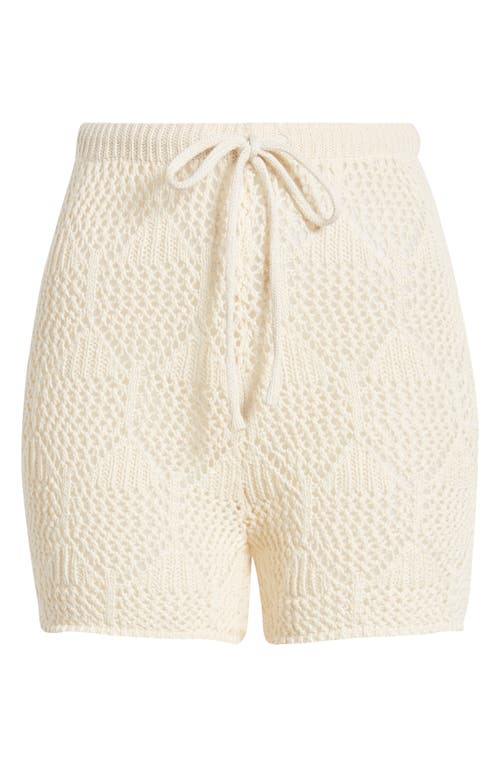 Shop Rip Curl Island Hopper Crochet Shorts In Natural