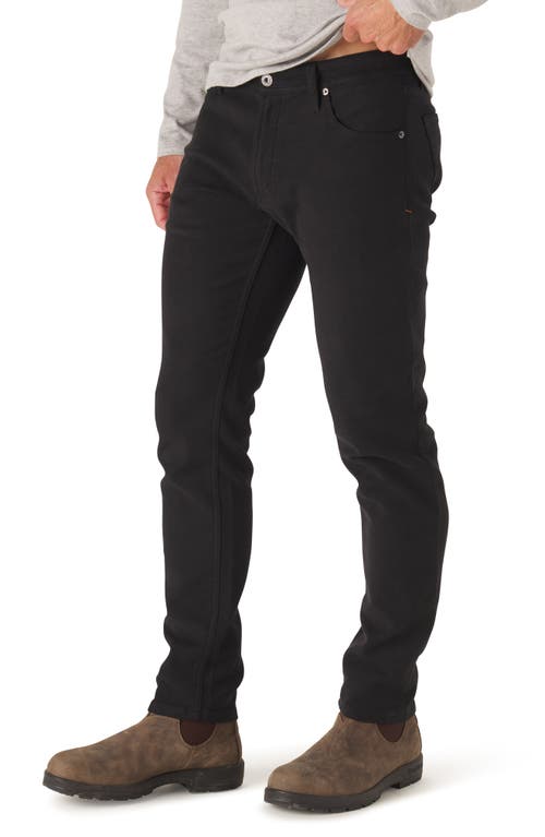 The Normal Brand Terry Five-pocket Tailored Fit Pants In Black