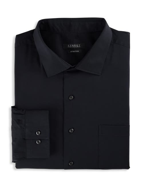 Synrgy Performance Solid Dress Shirt In Black