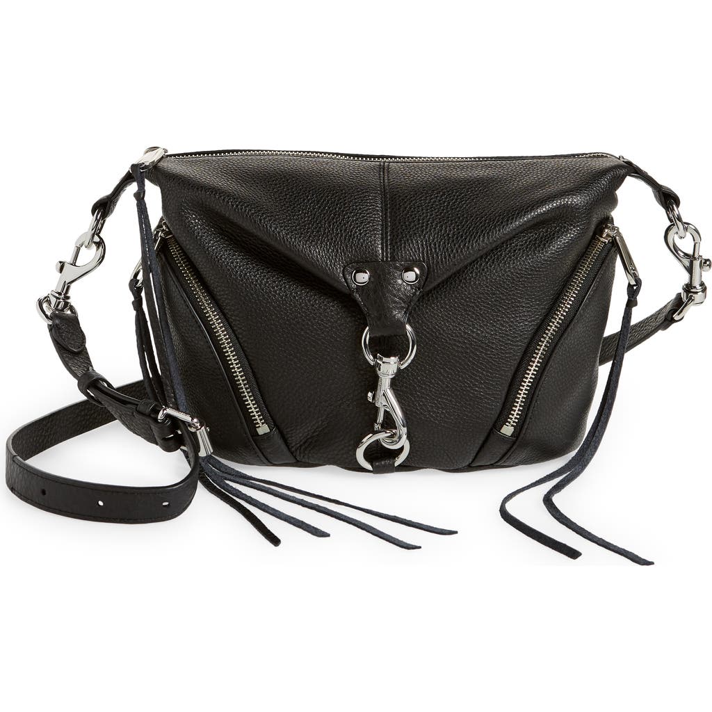 Rebecca Minkoff Small Julian Leather Crossbody In Black