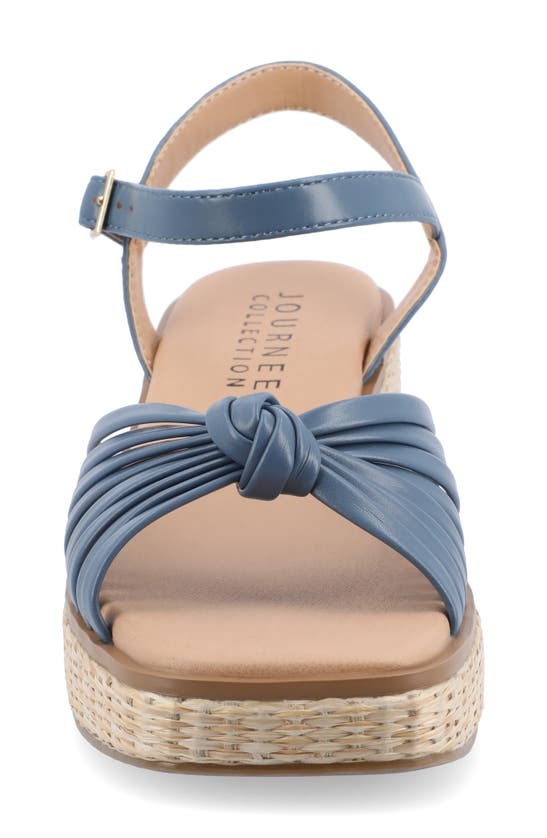 Journee Collection Hally Espadrille Platform Sandal In Blue