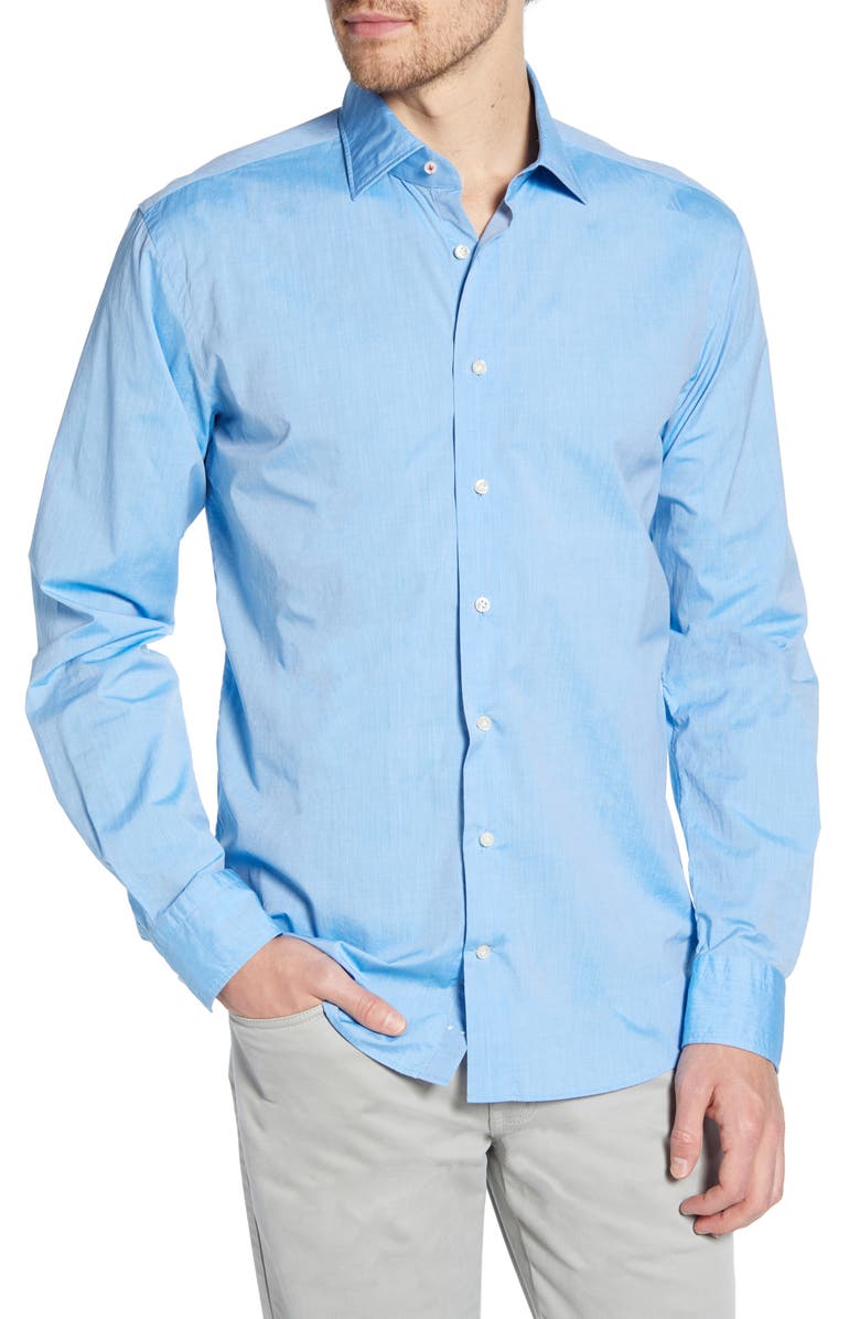 Emanuel Berg Regular Fit Solid Button-Up Shirt | Nordstrom