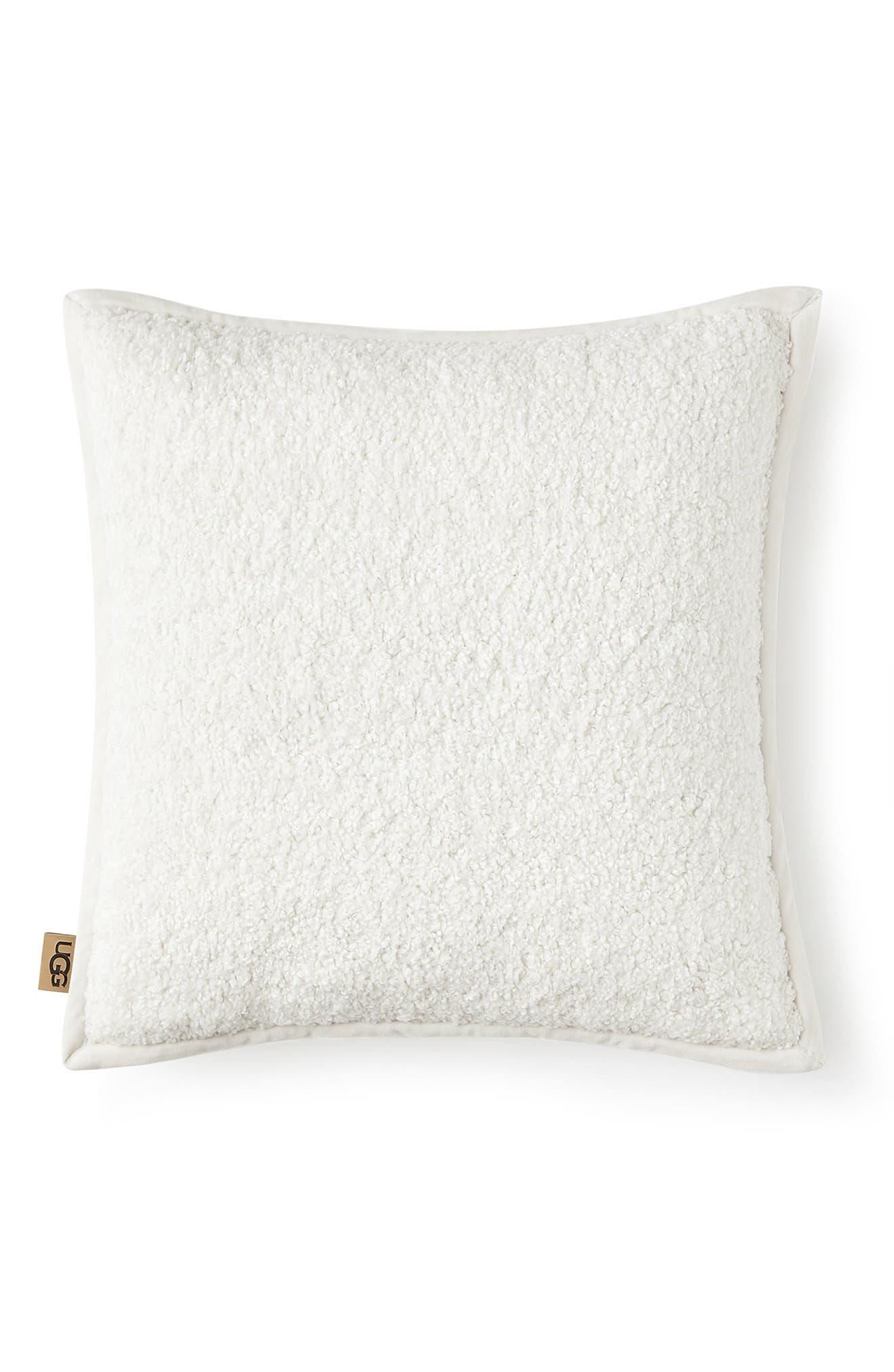 white pattern pillow