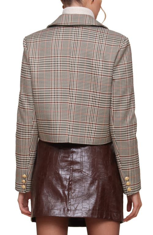 Avec Les Filles Check Plaid Crop Jacket In English Tartan