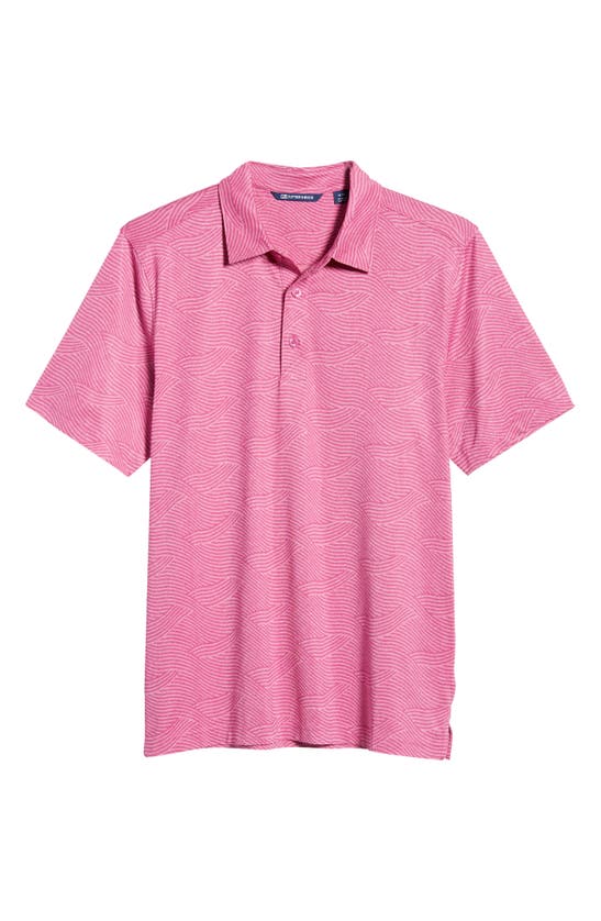 CUTTER & BUCK FORGE STRETCH WAVE PRINT POLO SHIRT