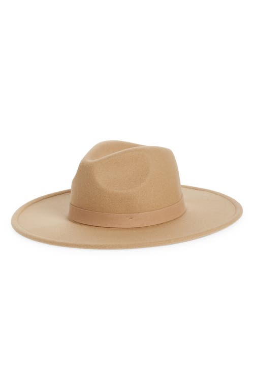Felt Panama Hat in Camel Combo