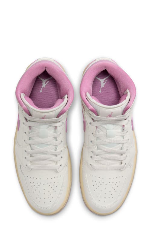 Shop Jordan Air  1 Mid Sneaker In Sail/orchid/muslin