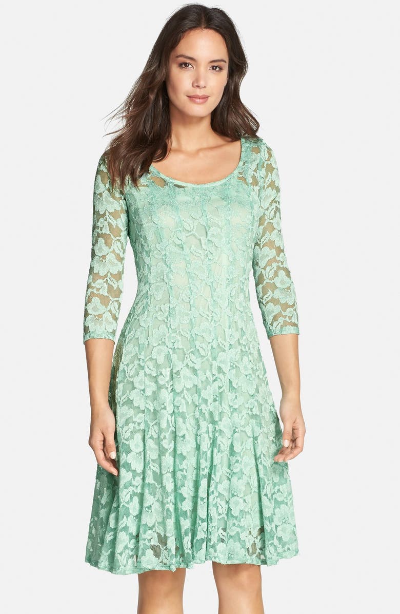 Chetta B Floral Lace Fit & Flare Dress | Nordstrom