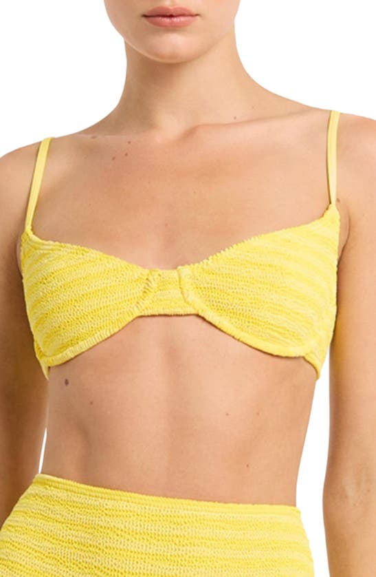 Shop Bondeye Bond-eye Gracie Underwire Bikini Top In Limoncello Stripe