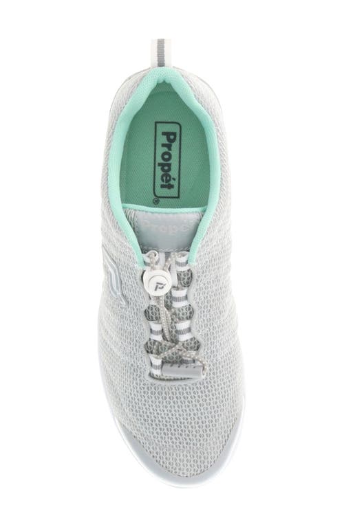 Propét Travel Walker Ii Running Shoe In Grey/mint