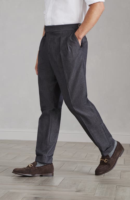 Shop Brunello Cucinelli Tailor Fit Trousers In Anthracite