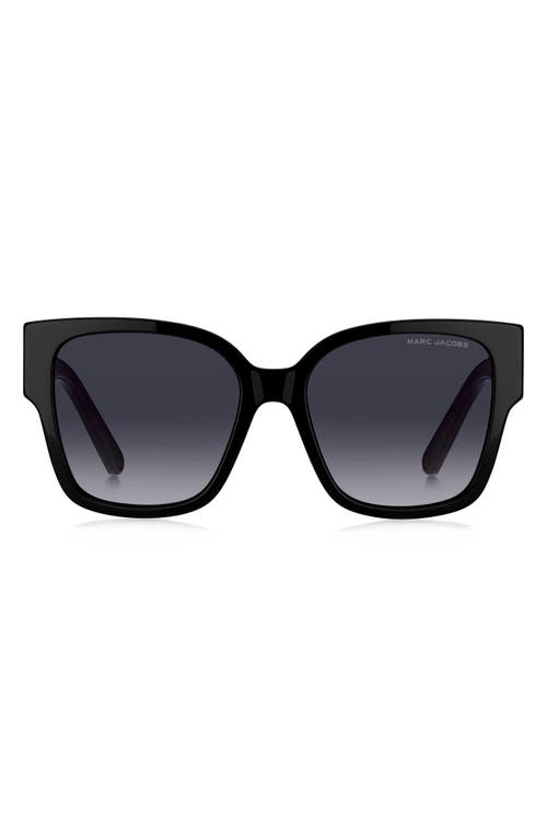 Marc Jacobs 54mm Square Sunglasses In Black/grey Shaded