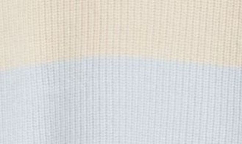 Waste Yarn Project Odd Colorblock Wool Blend Sweater In Tonal White