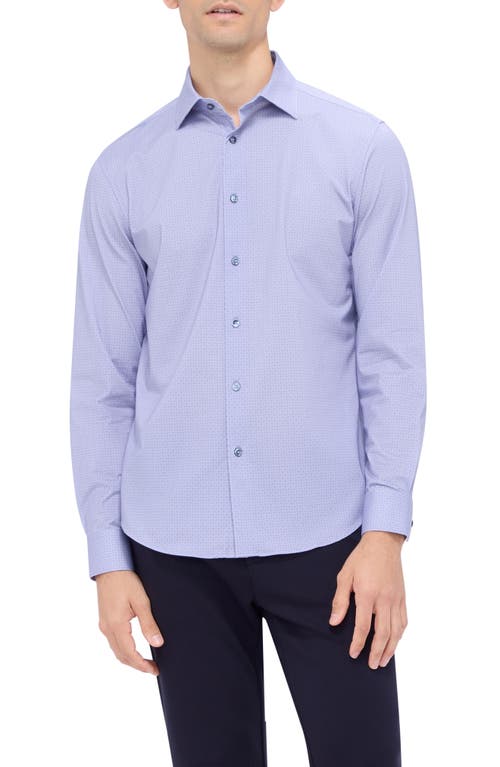 Shop Bugatchi James Ooohcotton® Print Button-up Shirt In Lilac