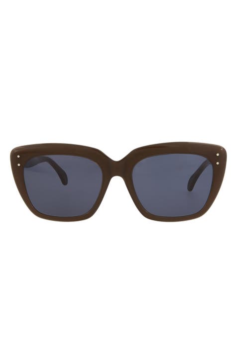 Alaia Women's Clear Contrasting Round Acetate Sunglasses