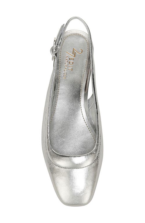 Shop 27 Edit Naturalizer Cadence Slingback Flat In Silver