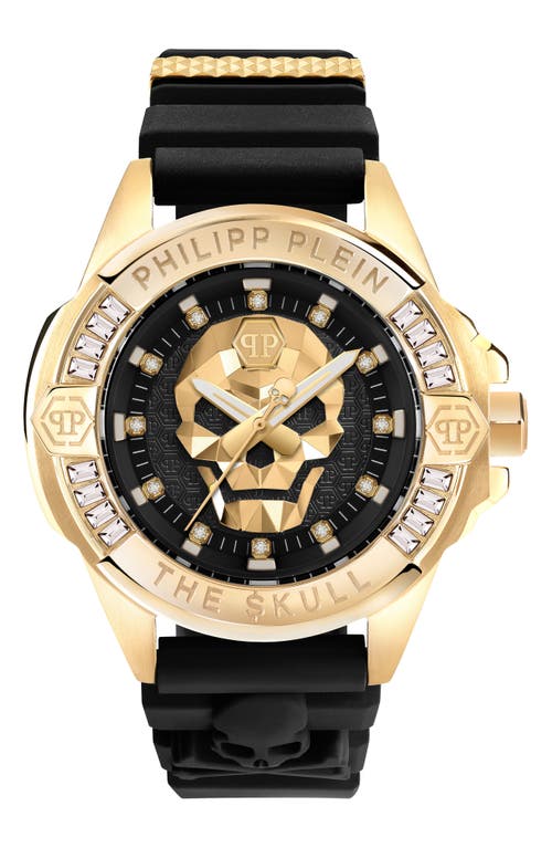 PHILIPP PLEIN The $kull Crystal Silicone Strap Watch