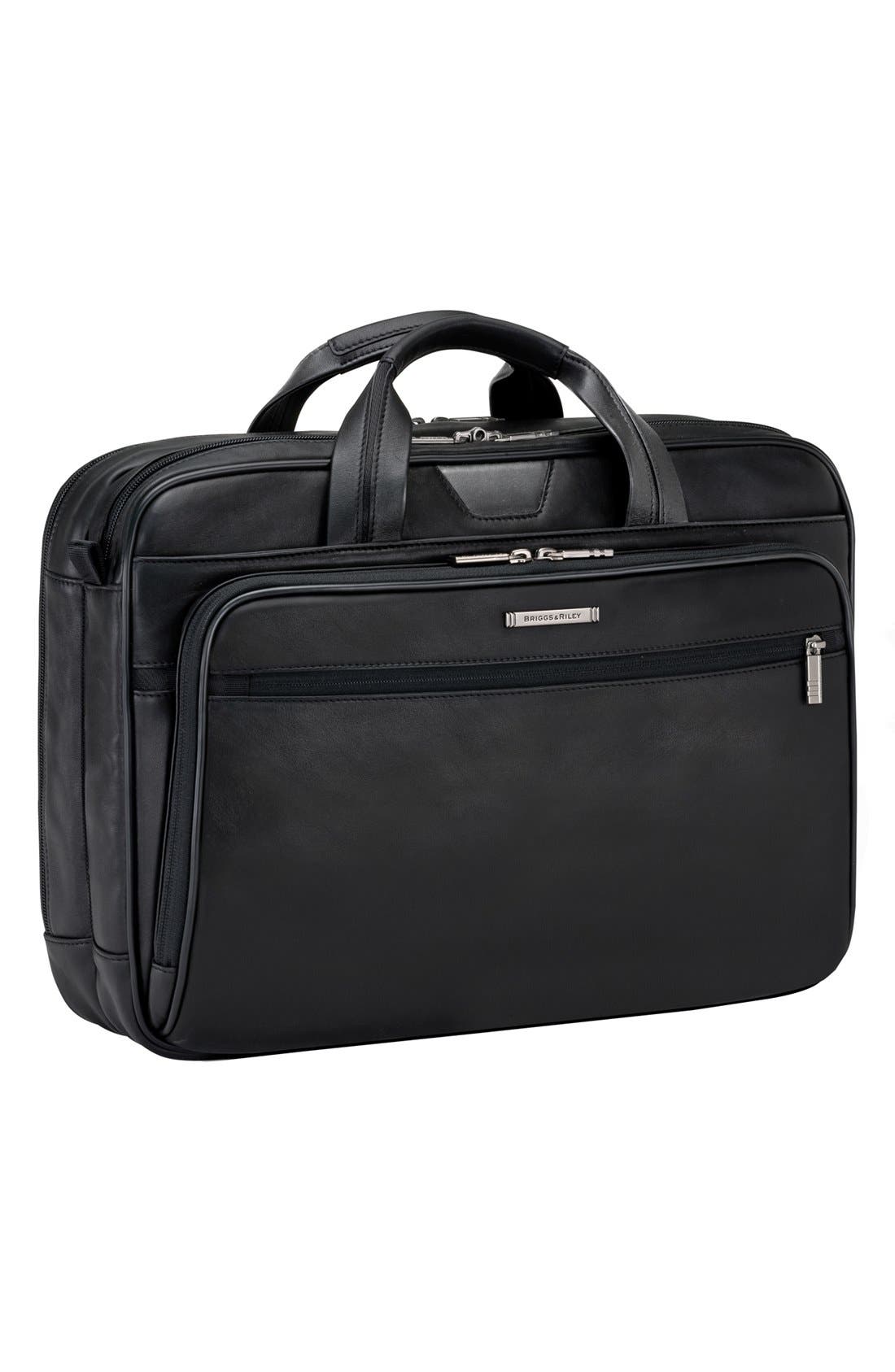 Briggs & Riley 'Medium' Leather Briefcase Nordstrom