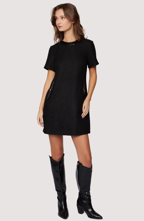 Lost + Wander Alessia Bouclé Minidress In Black