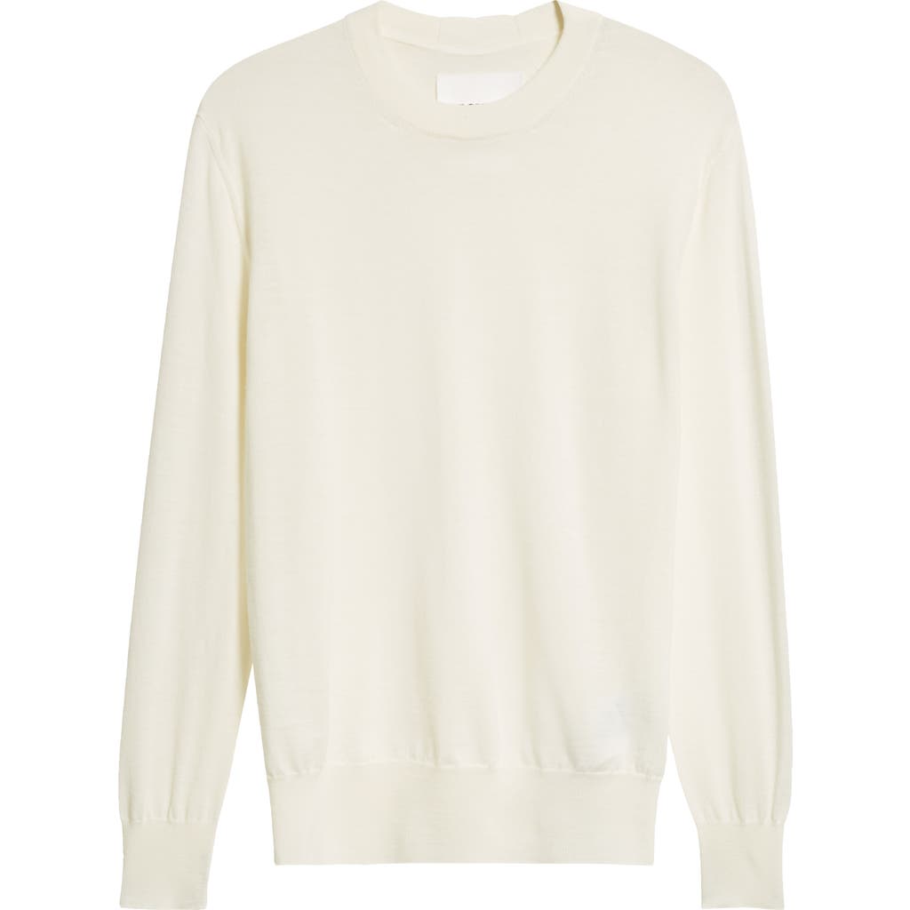 Shop Jil Sander Superfine Merino Wool Crewneck Sweater In Natural