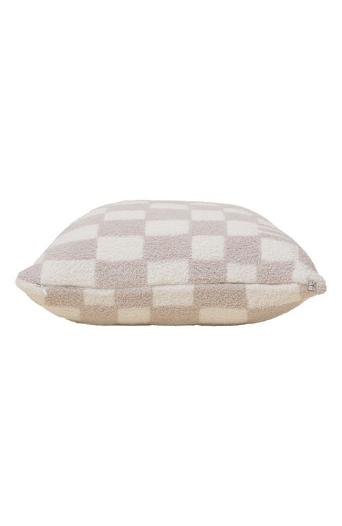 Barefoot Dreams Cozychic® Checks & Stripes Accent Pillow In Stone/cream