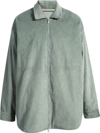 Cotton Corduroy Zip-Up Shirt Jacket