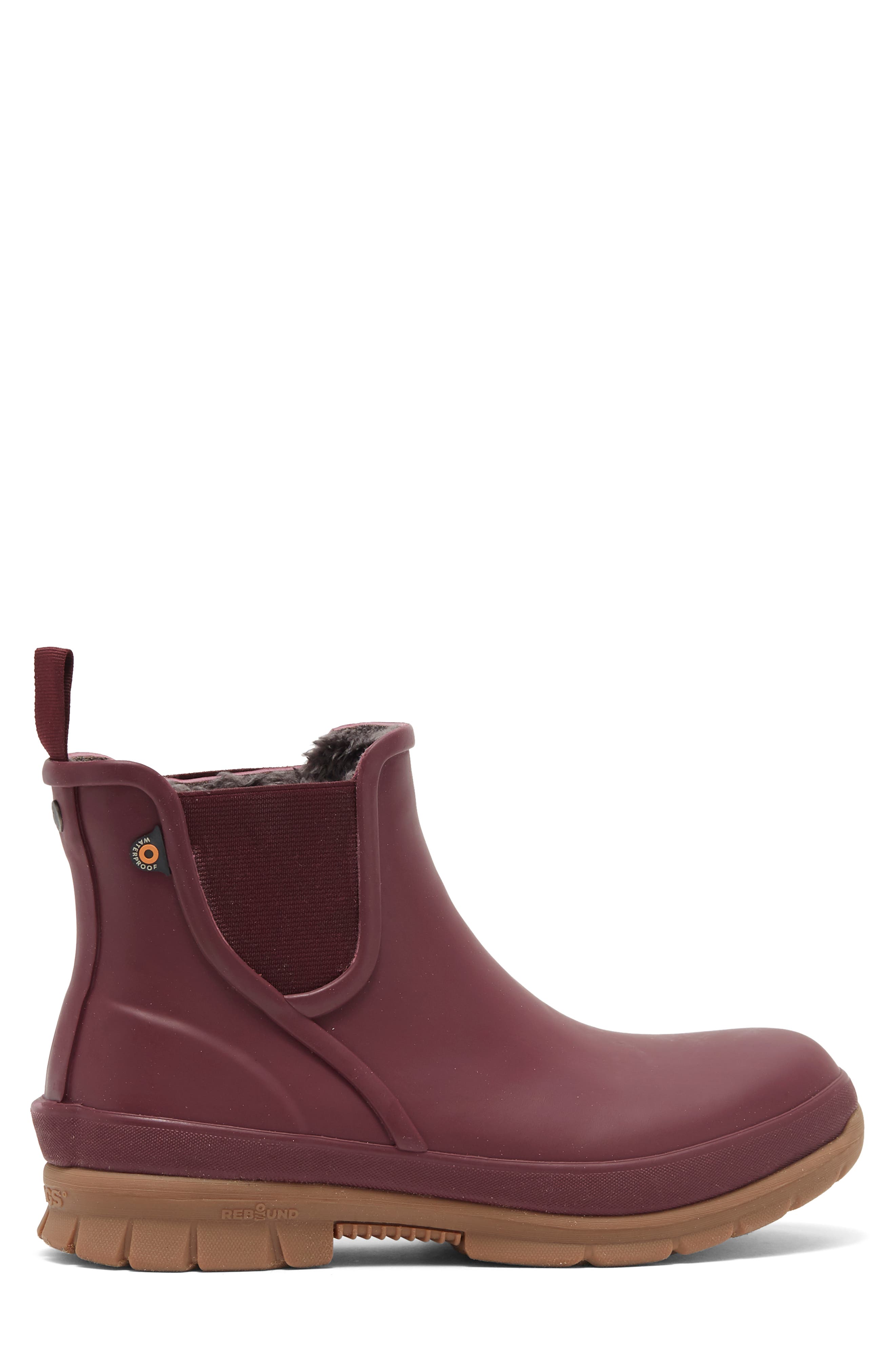 Bogs Amanda Plush Waterproof Slip-On Boot in Burgundy/Burgundy at Nordstrom Rack, Size 7