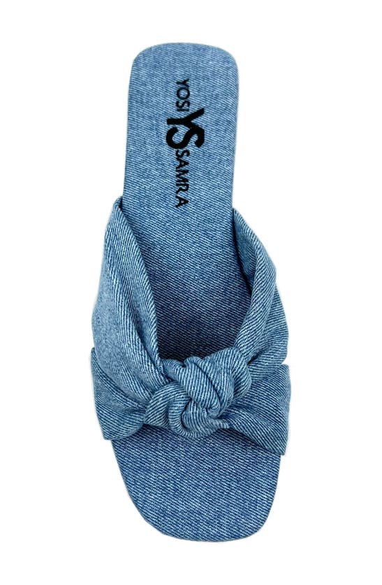 Yosi Samra Naya Knotted Sandal In Denim In Denim