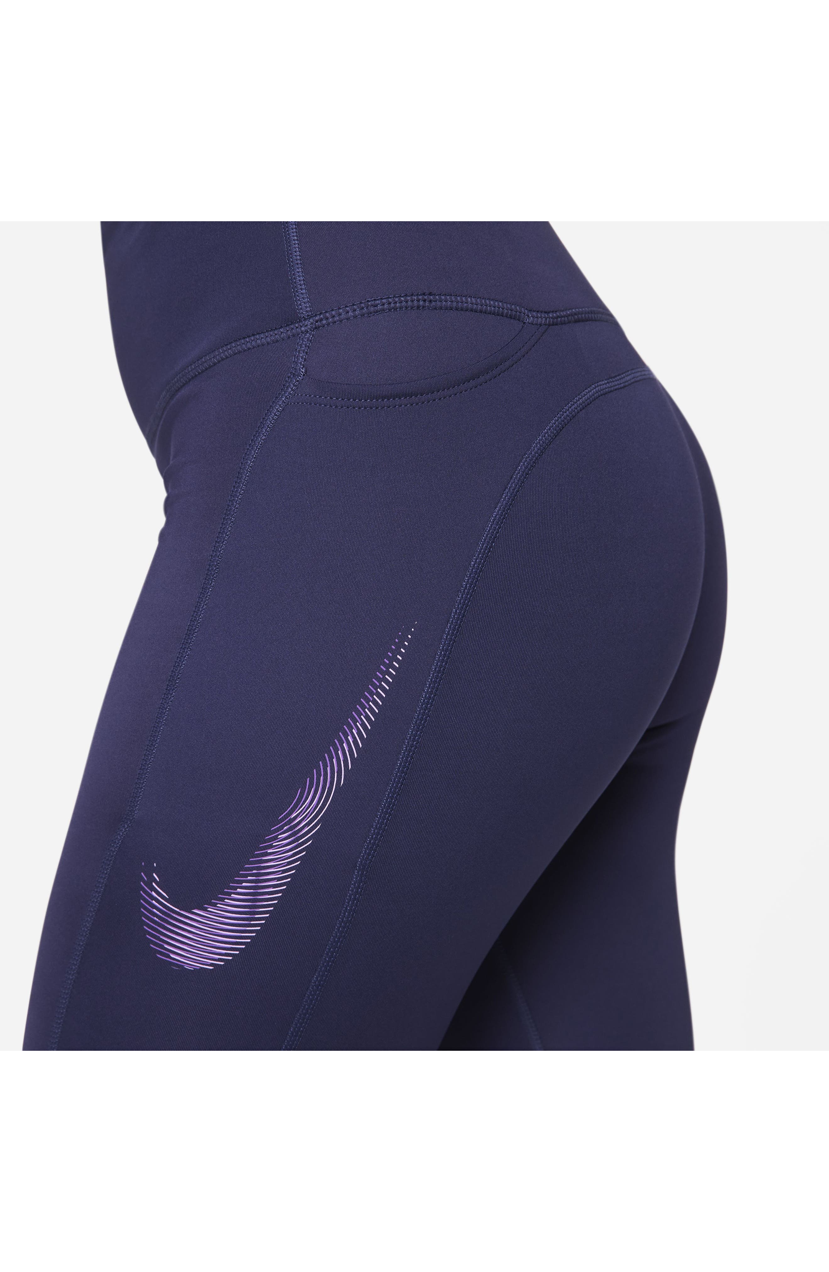 Nike Performance FAST CROP - Leggings - diffused blue/reflective