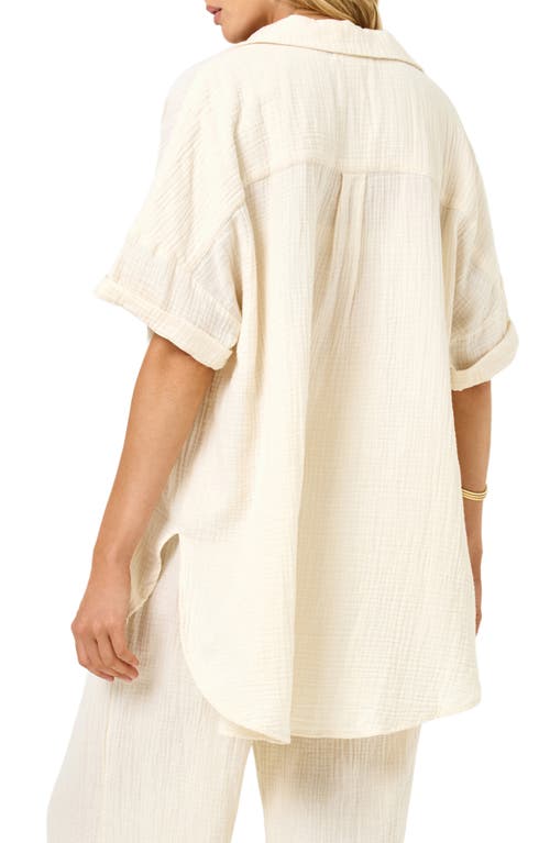 Shop L*space Lspace Terrazo Cotton Cover-up Tunic In Tapioca