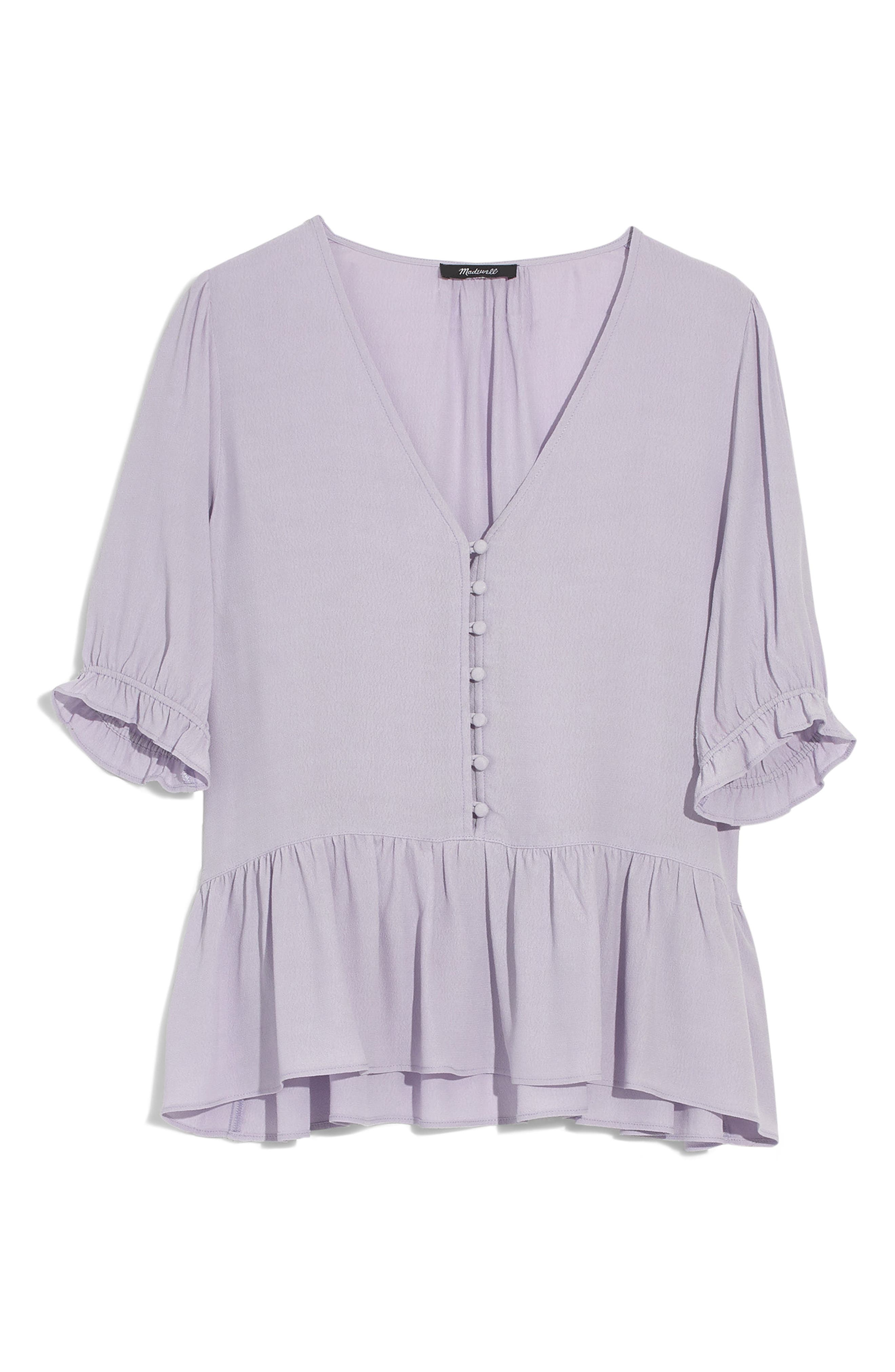 courtyard ruffle hem top