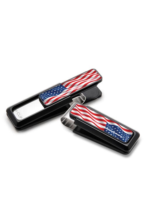 M-Clip® American Flag Money Clip in Black/Red/White/Blue