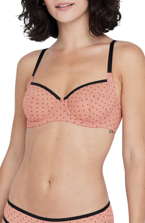 Shop Skarlett Blue Spellbound Underwire Full Coverage Bra In Rose/dot