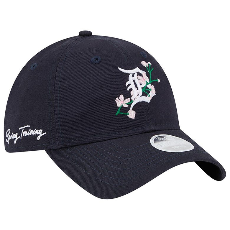 New Era Navy Detroit Tigers Logo Blossom Spring Training 9twenty Adjustable  Hat