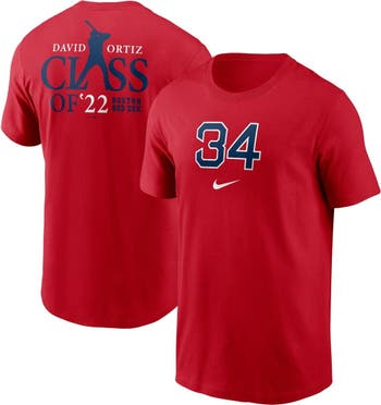 Nike Men's Nike David Ortiz Red Boston Red Sox 2022 Hall of Fame Essential T -Shirt