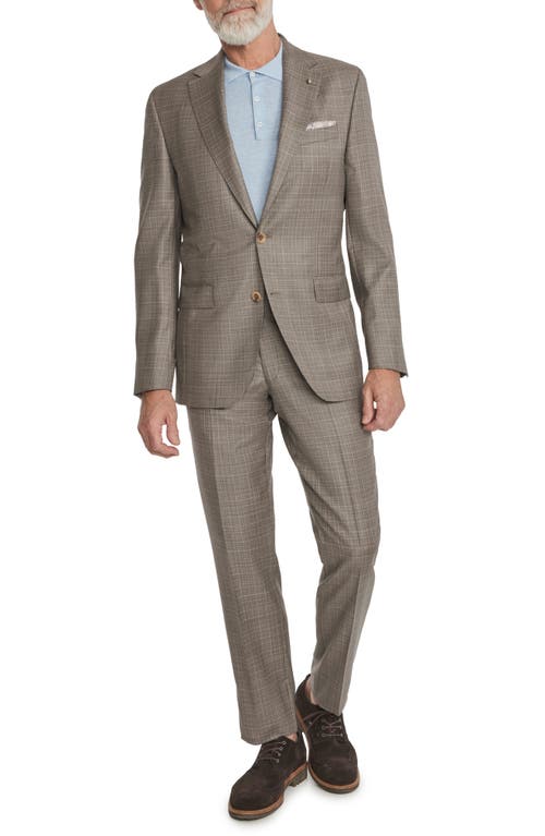 Jack Victor Esprit Plaid Wool Suit Tan at Nordstrom,