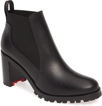 CHRISTIAN LOUBOUTIN Machcroche leather Chelsea boots