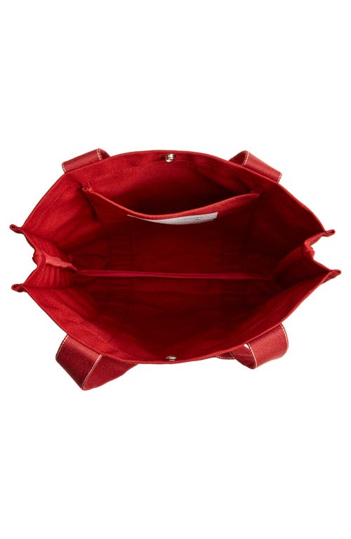 Goodee Bassi Recycled Pet Canvas Market Tote In Red