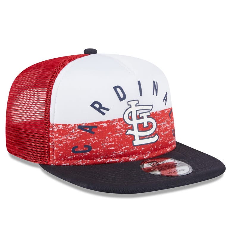 Shop New Era White/red St. Louis Cardinals Team Foam Front A-frame Trucker 9fifty Snapback Hat