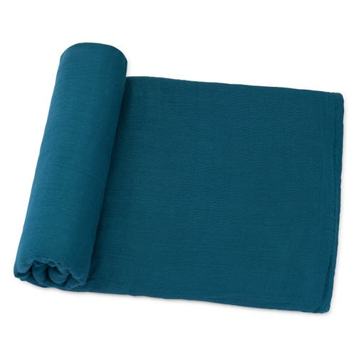 Comfy Cubs Muslin Swaddle Blanket, 1 Pack In Neptune