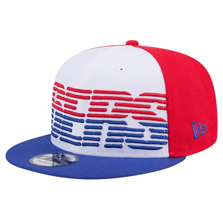 Shop New Era White/royal Philadelphia 76ers Throwback Gradient Tech Font 9fifty Snapback Hat